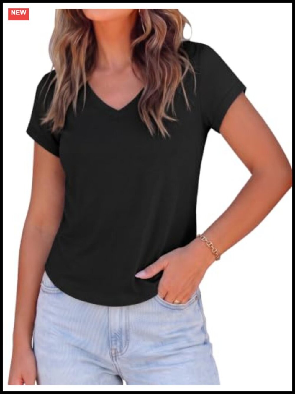 Womens Crop Top Cotton Blend V Neck Cap Sleeve Boxy Summer Tee Shirt